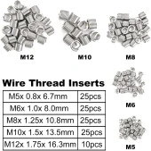Valkyrie 131 Parça Diş Açma Helicoil Vida Tamir Onarım Seti M5-M12 Profesyonel 1. Kalite - 7