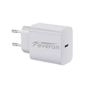 İphone ve İos Tüm Modeller Uyumlu 25W Hızlı Şarj Başlığı Type-C Girişli Everon EVR003 - 1