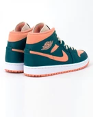 Air Jordan 1 Mid Dark Teal Green BQ6472-308 Kadın Spor Ayakkabı - 4