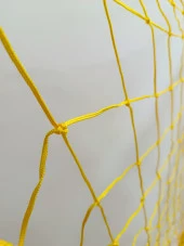Futbol Kale Filesi 2,5 mm Kord İpi Sarı 7,32*2,44*2,0 m - 6