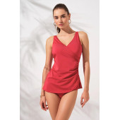 Kruvaze Formlu Tankini Takım Kırmızı - 1