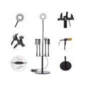 E2M YTB-05 5İN1 METAL IŞIKLI STAND SİYAH - 2