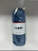 Clasy Ranforce Lastikli Çarşaf Seti Çift Kişilik Düz Lacivert - 1