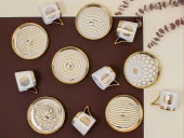 Sembol Elenor Gold 6'lı Kahve Fincan Takımı HARLEM-280 - 1