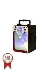KTS-822S Ledli Kumandalı Bluetooth Hoparlör Usb-Tf-Fm Radyo Siyah - 1