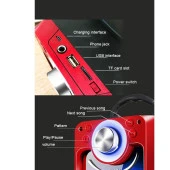 KTS-822S Ledli Kumandalı Bluetooth Hoparlör Usb-Tf-Fm Radyo Siyah - 5