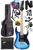 Maxword DE-150BL-25AMP Maple Klavye HH Yüksek Kaliteli 25W Amfili Elektro Gitar Seti thumbnail 1