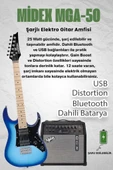 Maxword DE-150BL-50AMP Maple Klavye HH Yüksek Kaliteli 50W Amfili Elektro Gitar Seti thumbnail 2