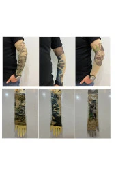 Giyilebilir Dövme 3 Çift 6 Adet Kol Çorap Dövmesi Sleeve tattoo Set3 thumbnail 1