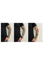 Giyilebilir Dövme 3 Çift 6 Adet Kol Çorap Dövmesi Sleeve tattoo Set2 thumbnail 2