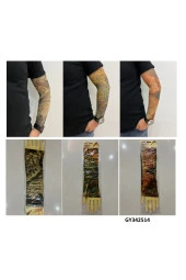 Giyilebilir Dövme 3 Çift 6 Adet Kol Çorap Dövmesi Sleeve tattoo Set9 - 1