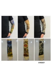 Giyilebilir Dövme 3 Çift 6 Adet Kol Çorap Dövmesi Sleeve tattoo Set10 thumbnail 1