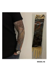 Giyilebilir Dövme 3 Çift 6 Adet Kol Çorap Dövmesi Sleeve tattoo Set18 - 2