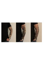 Giyilebilir Dövme 3 Çift 6 Adet Kol Çorap Dövmesi Sleeve tattoo Set26 - 1