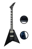 Maxword DG-28BK-25AMP V Kasa Gül Klavye 2x Zebra Humbucker Manyetik 25W Amfili Elektro Gitar thumbnail 3