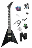 Maxword DG-28BK V Kasa Gül Klavye 2x Zebra Humbucker Manyetik Yüksek kaliteli Elektro Gitar - 1