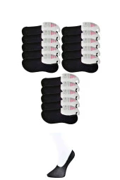 Siyah Kadın Babet Çorap 15 çift - 1