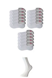 Beyaz Kadın Babet Çorap 15 çift - 1