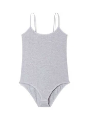 İp Askılı Kadın Çıtçıtlı Body Gri - 2