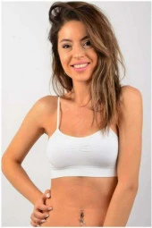 Elite Life Kadın İp Askılı Destekli Büstiyer Beyaz Sütyen 770 - 2