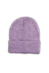 Unisex Basic Düz Katlamalı Bere Lila - 1