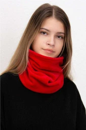 Polar Unisex İpli Bere ve Boyunluk Kırmızı - 3