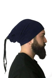 Polar Unisex İpli Bere ve Boyunluk Lacivert - 1