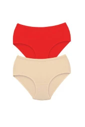 2 Adet Tutku Kadın Yüksek Bel Bato Kalın Lastik Külot S5 - 1