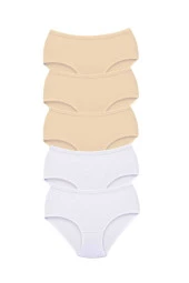 5 Adet Tutku Kadın Yüksek Bel Bato Kalın Lastik Külot S10 thumbnail 1