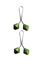 2 Adet Tesettür Eşarp ve Şal Klipsi Yeşil - 1