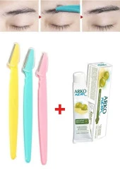 3 Adet Kaş Şekillendirici Ustura Arko Nem Zeytinyağı Kremi 20 cc - 1