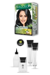 2 Tüp Krem Saç Boyası Seti Siyah No:1.0 - 2