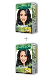 2X2 Tüp Krem Saç Boyası Seti Siyah No:1.0 thumbnail 1