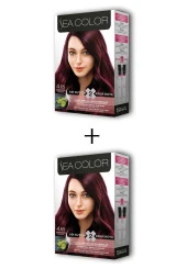 2X2 Tüp Krem Saç Boyası Seti Şarap Kızılı No:4.65 - 1