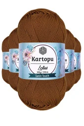 5 Adet Lotus Bikini Büstiyer Bluz Örgü İpi K840 Koyu Hardal - 1