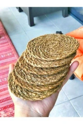 Hasır Bardak Altlığı 6 Adet - 1