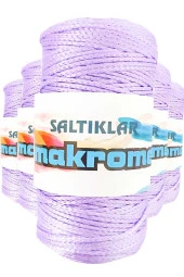 5 Adet Polyester Makrome İpi 3200 Lila 100 gr - 1