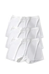 3 Adet Kadın Dikişsiz Görünmez İz Yapmaz Mini Şort Boxer Beyaz - 2