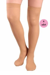6 Adet Mus Kaçmaz Lastikli Çorap 70 denye 38 Bronz - 1