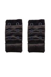 2 Adet Agraf Sütyen Uzatma Kopçası 3 Sıra / 2 Kanca Siyah - 1