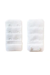 2 Adet Agraf Sütyen Uzatma Kopçası 3 Sıra / 2 Kanca Beyaz - 2