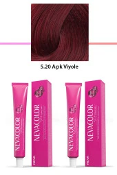 2 li Set Premium 5.20 Açık Viyole - Kalıcı Krem Saç Boyası 2 X 50 g Tüp - 1