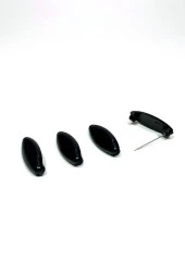 4 Adet Plastik Çengelli Eşarp Ve Şal İğnesi Siyah 4 cm - 2