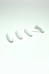 4 Adet Plastik Çengelli Eşarp Ve Şal İğnesi Beyaz 4 cm - 2