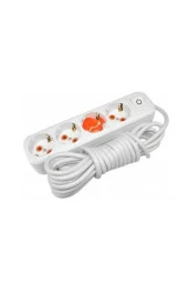 Asel Ara Kablo 4 lü 5 Metre Düz Priz Ast 405 - 1