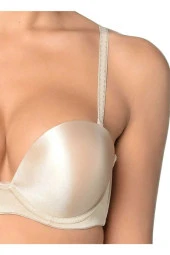 Orkide Kadın Cappucino 2 Beden Büyüten Full Push-up Dolgulu Sihirli Destekli Sütyen Reina - 6