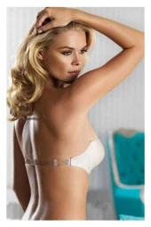 Orkide Kadın Ekru Basic Dolgulu Cup Straplez Sırt Şeffaf Sütyen 2850 - 6