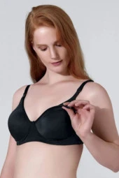 Orkide Kadın Siyah Süngerli Kaplı Lohusa Emzirme Sütyeni 4950 - 1