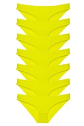 7 adet Süper Eko Set Likralı Kadın Slip Külot Sarı thumbnail 1