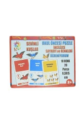 Sevimli Kuşlar Okul Öncesi Eşleştirme Oyunu 20 Parça - 1